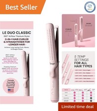 Le Duo Grande 2-in-1 Titanium Curling Wand & Flat Iron with Cooling Air Vents