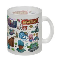 Hamburg Pop Art Comic Glas Tasse