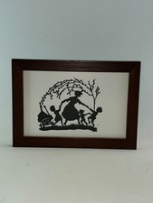 (AZ) Scherenschnitt im Rahmen Handgefertigt signiert Christine Blath 80er