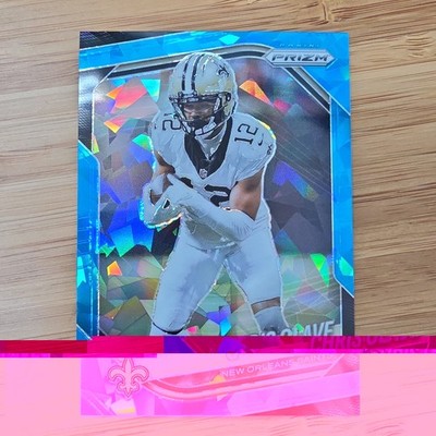2025 Panini Prizm Blue Cracked Ice Chris Olave /99 #192 Saints Football