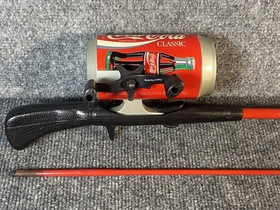 Vintage 1995 Coca Cola Fishing Rod & Reel Johnson 5' Coke Can