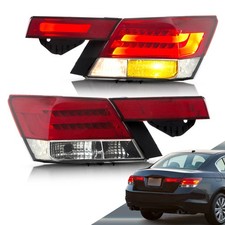 4Pcs Tail lights for Honda Accord 2008 2012 Inspire 8th Gen Sedan Red Clear Lens