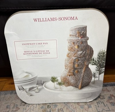 NEW Nordic Ware Williams Sonoma 3D Snowman Cake Pan 10 Cup Cast Aluminum Mold
