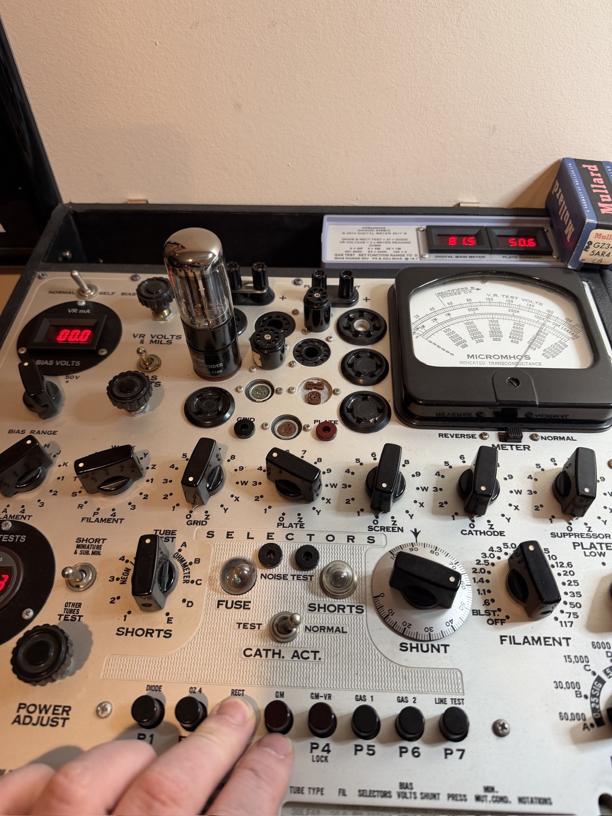 ANOS Mullard 5AR4 GZ34 Tube 4 Notch f32 BALANCED Amplitrex Tested EXCELLENT!!! D