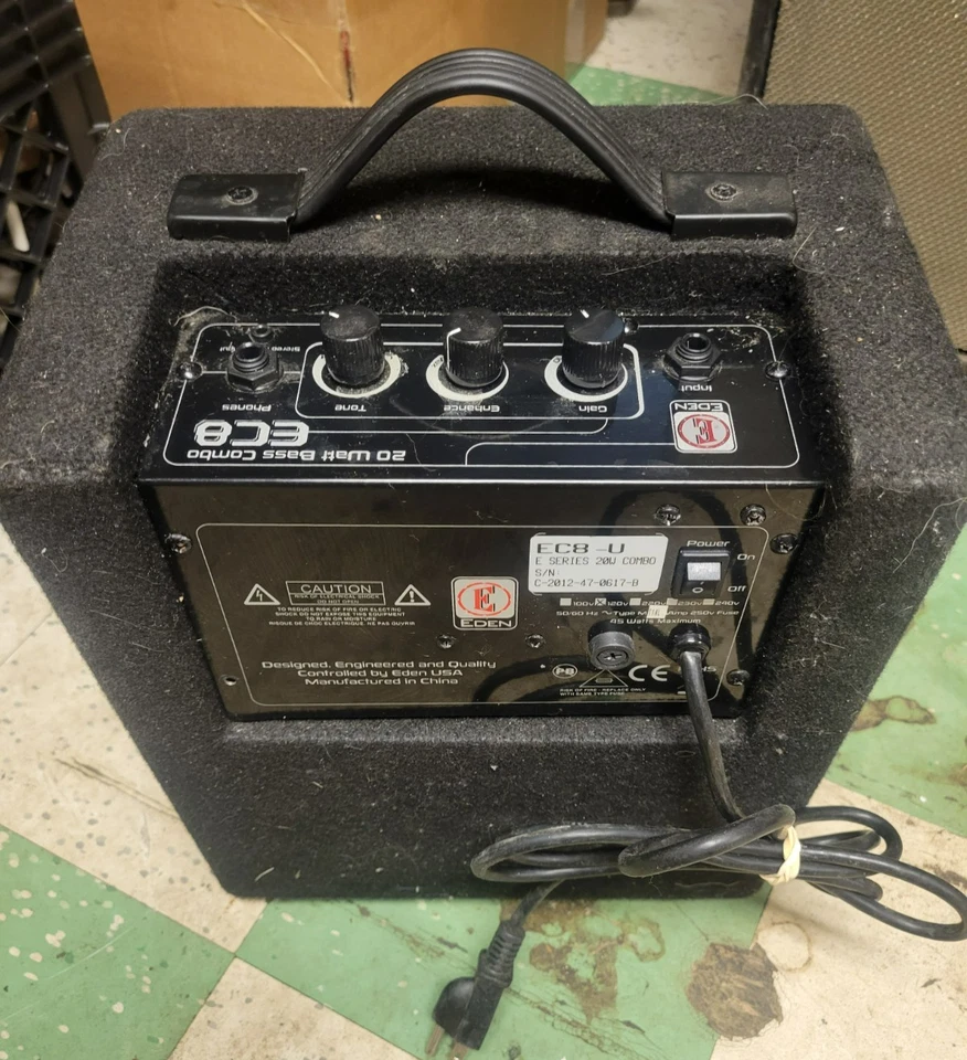 Eden EC8 Bass Combo Amplifier E Series 20W EC8-U Turns On - Image 4 of 4