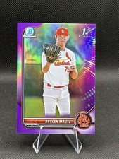 Brycen Mautz 2022 Bowman Draft Chrome 1st Bowman #BDC-124 Purple Refractor /250