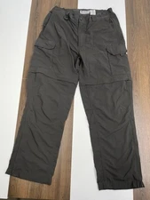 Columbia GRT Mens M Gray Convertible Cargo Pants Shorts Breathable Lightweight