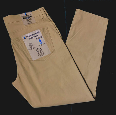 Tailor Vintage Mens Canaan Slim Fit Stretch Performance Tech Pant KHAKI All SZ