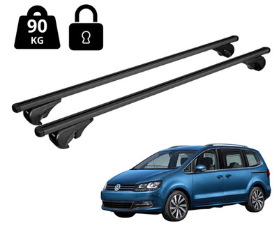 Nordrive Dachträgers Querträger Für Vw Sharan 2010-2020 Schwarz 127 Cm