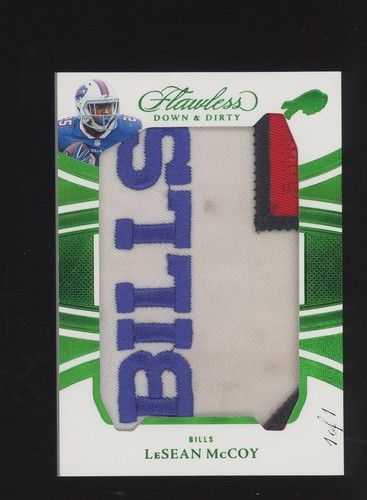 2025 Flawless Down & Dirty Emerald LeSean McCoy Bills Team Logo Patch 1/1