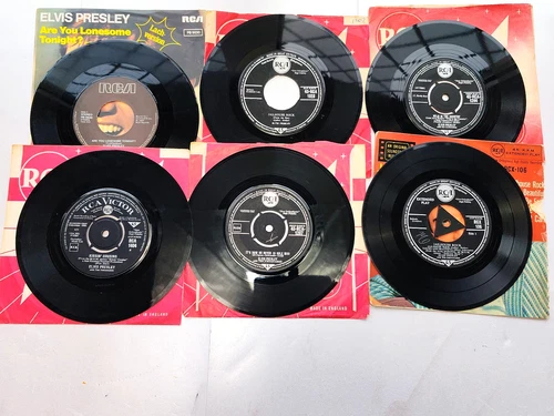 Job Lot x 6 Elvis Presley 7" Vinyl singles Jail House Rock, Wild in the Country