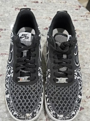 Nike Air Force 1 Crater Flyknit Black White Men's 12M Us Size NO BOX