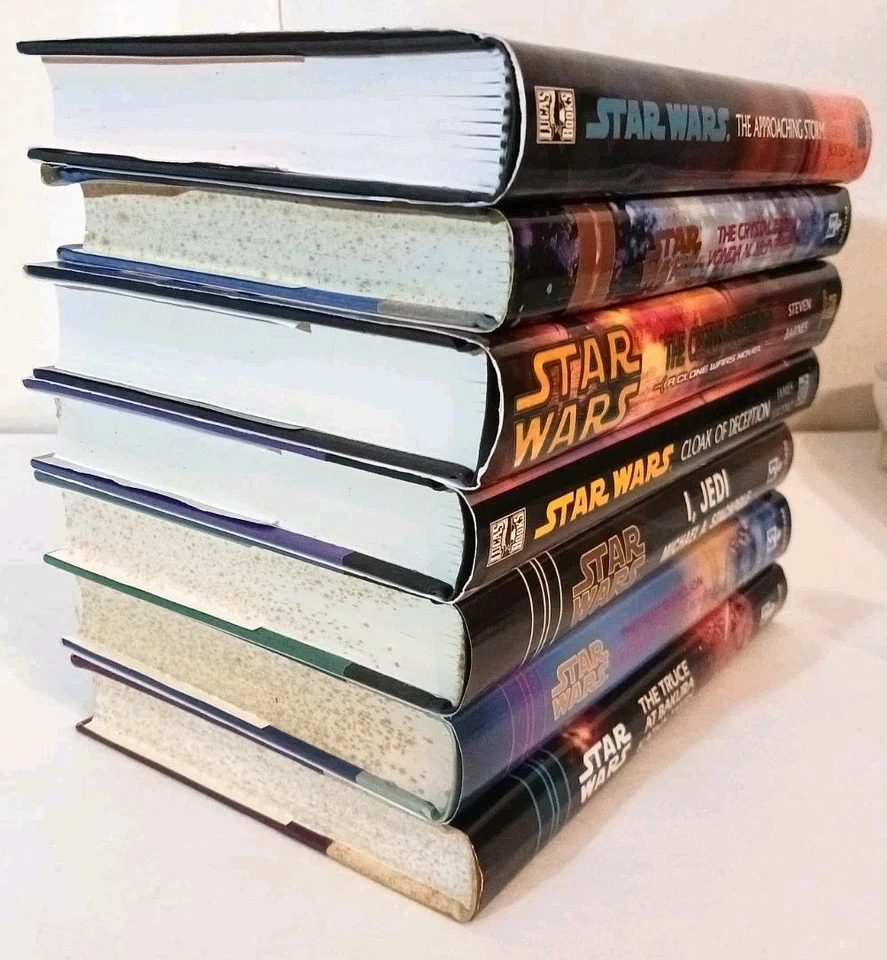 "Star Wars" "Various Authors 7 HC's DJ's 1st Ed. 1st printings '90's Y2K Sci-Fi - Imagem 4 de 4