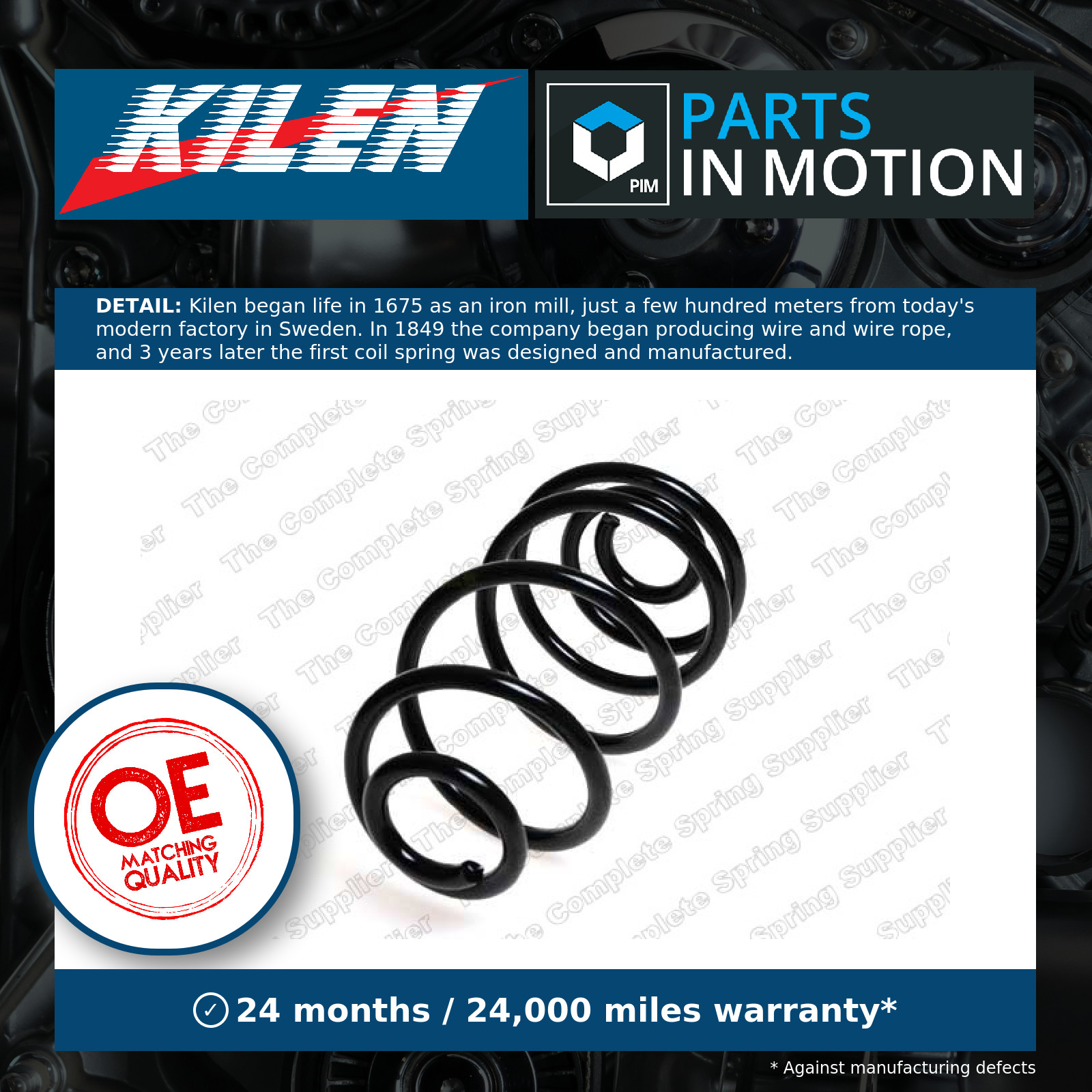 Coil Spring fits OPEL ASTRA H, L48 1.4 Rear 2004 on Suspension Kilen 93187221 - Image 6