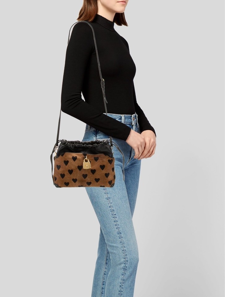 Rare BURBERRY Prorsum Calf Hair Heart "Little Crush" Bag - RRP$2,150