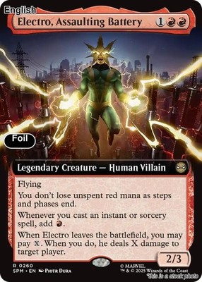 Electro, Assaulting Battery (Extended Art) EN [SPM - 260] - NM [Foil] TCG MTG