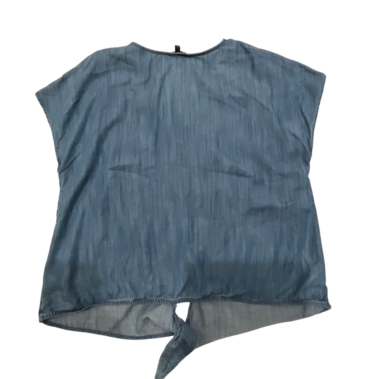 Talbots Women's Chambray Button-Down Tie-Front To… - image 5