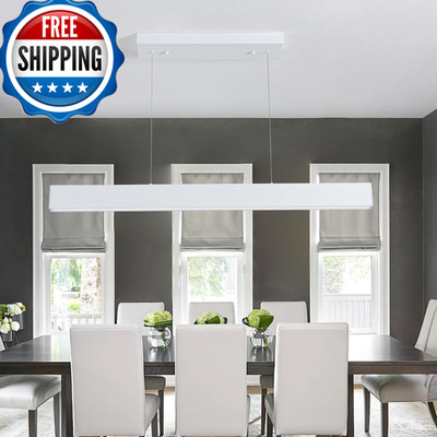 Welaki Dimmable Linear Chandelier 41 Inch Modern Led Chandelier 40W Led Pendant