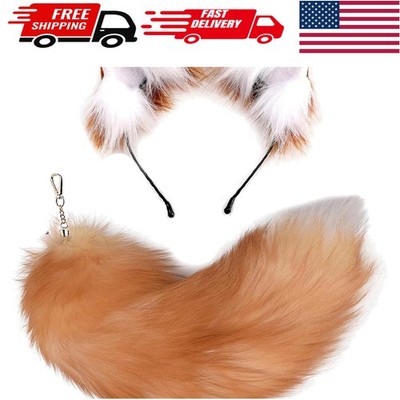 Unique Golden Fox Ears and Tail Set for Kids - Perfect for Cosplay Events