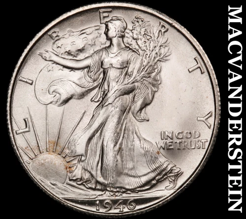 1946-S Walking Liberty Half Dollar-Super Choice Gem BU ++++ No Reserve #i5854