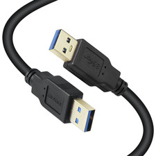 USB3.0 Male to Male Cable 10Ft Type a Male to a Male Cord 5 Gbps Double