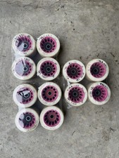 Used Sets Of Radar Villain Roller Skate Wheels W Bearings 12 Wheels Total
