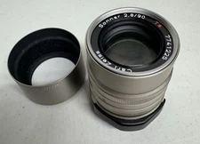 CONTAX Carl Zeiss Sonnar 90mm F2.8 T* AF Lens For G1 G2 W/Hood