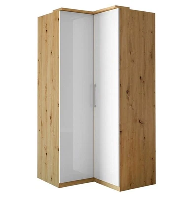 Armoire D'Angle Optima 109x64x216cm Blanc Brillant 2 Portes - Photo 1/3