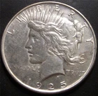 1925 Peace Dollar - Lightly Circulated Rows of Feathers Show on Eagle