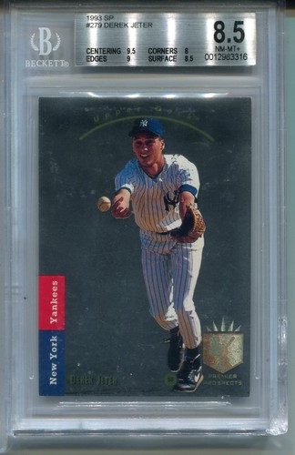 1993 SP Foil Derek Jeter Rookie Card BGS 8.5 NM MINT+ w 9.5 Graded #279