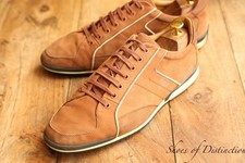 Nuove scarpe Hugo Boss marrone marrone nabuk scarpe da ginnastica sneakers uo...