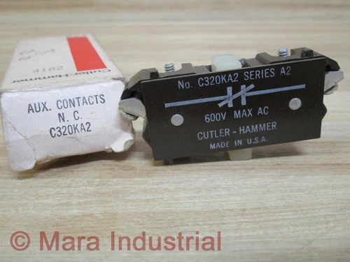Cutler Hammer C320-KA2 Eaton Auxillary Contact C320KA2 Ser. A2