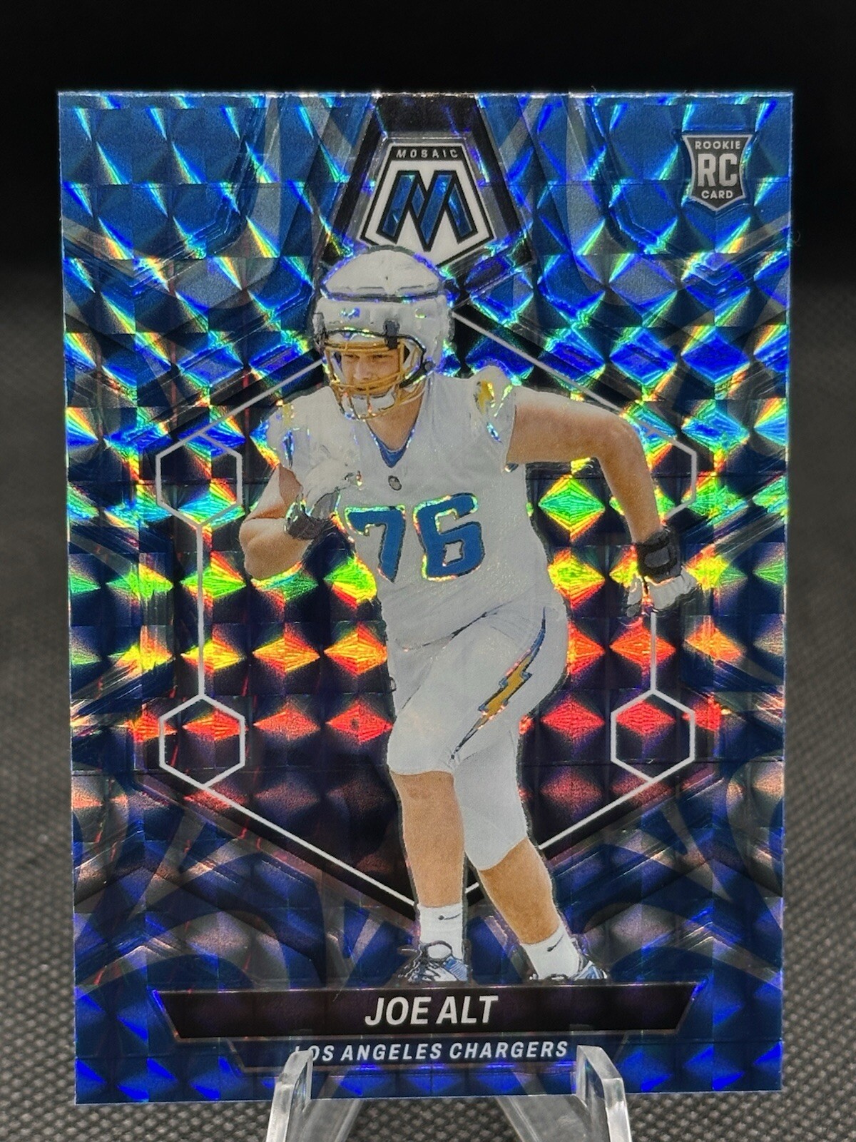 2024 Panini Mosaic - Rookies Reactive Blue Mosaic Prizm #305 Joe Alt (RC)
