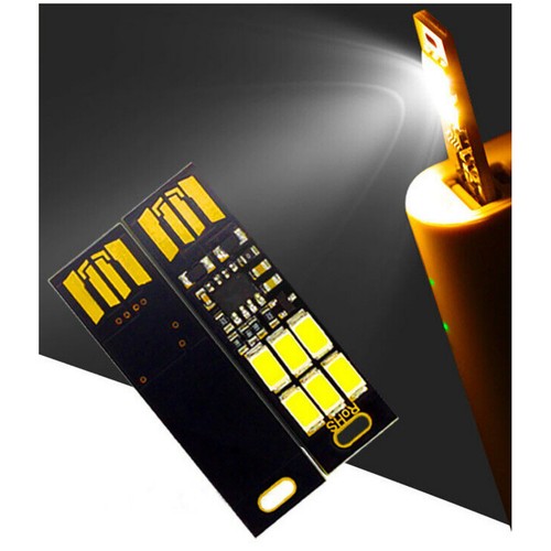 5x 6-LED USB Portable Keychain Lamp W/ Touch Dimming 1W 3200K Warm Light Part - Photo 6/8