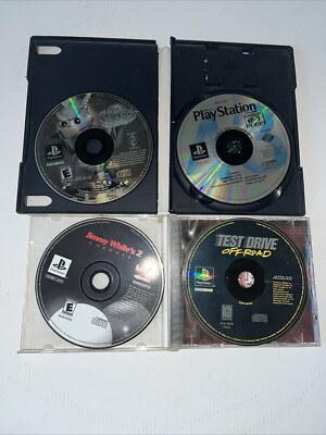(Lot Of 4) PS1 Games Test Drive Off Road, Jimmy Whites 2 Cue ball, Spyro