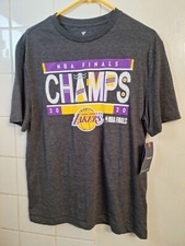 Fanatics NBA Finals Los Angeles Lakers Champs Basketball T-Shirt Medium Gray