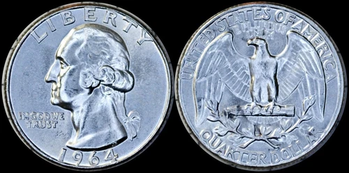 1964 (P) Washington Quarter Silver 25¢ - BU - Brilliant Uncirculated