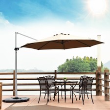 Abba Patio Offset Cantilever Umbrella 11 Feet Outdoor 11 Cocoa For Sale Online Ebay