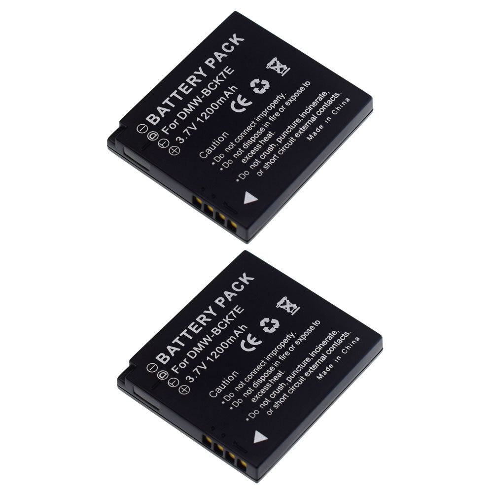 2 Batterie DMW-BCK7 Compatibili Panasonic Lumix: DMC-FP5, FT20, FS16 E Tante Altre!