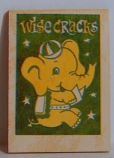 VINT 1970 CRACKER JACK WISE CRACKS ELEPHANT RIDDLES JOKES