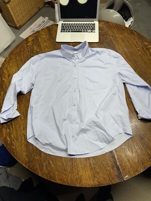 Hollister Button Down Shirt Mens Large Blue Long Sleeve Oxford