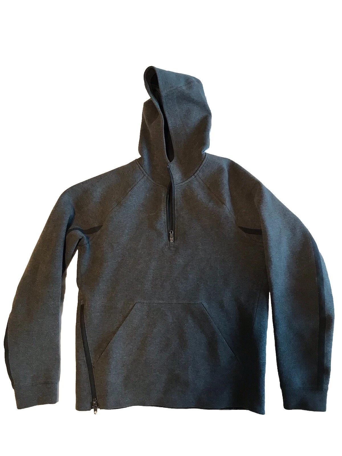 Lululemon Chamber Pullover Tech Hoodie Heathered Black Men's Small 1/4 Zip