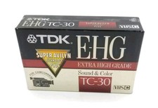 TDK E-HG TC-30 Extra High Grade VHS-C Camcorder Single Tape Vg