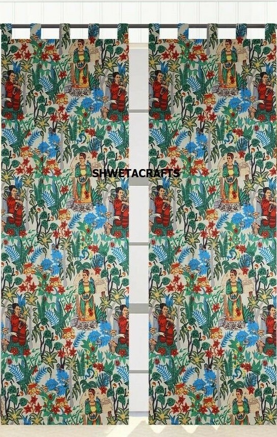 Frida Curtains, Boho Decor, Boho Curtain Panels, Boho Home decor Curtains,