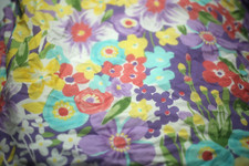 Pottery Barn Kids Full Queen Floral Duvet Cover Purple Multicolor Cotton