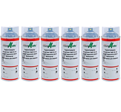 COLORMATIC 1K Teppich Farbspray anthrazit 6x400 ml Fußmatten Teppich Farbe Auto