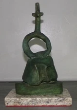 JOAN MIRO BRONZE SCULPTURE "MUJER JOVEN" SIGNED AND NUMBERED