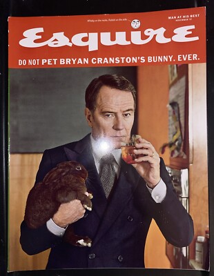 Esquire Magazine Bryan Cranston DO NOT PET CRANSTON'S BUNNY COVER 130 PAGES