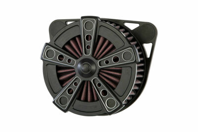 Ricks Harley Softail (110Cui) ab 2016 ''Rodder'' Luftfilter Billet-Alu schwarz