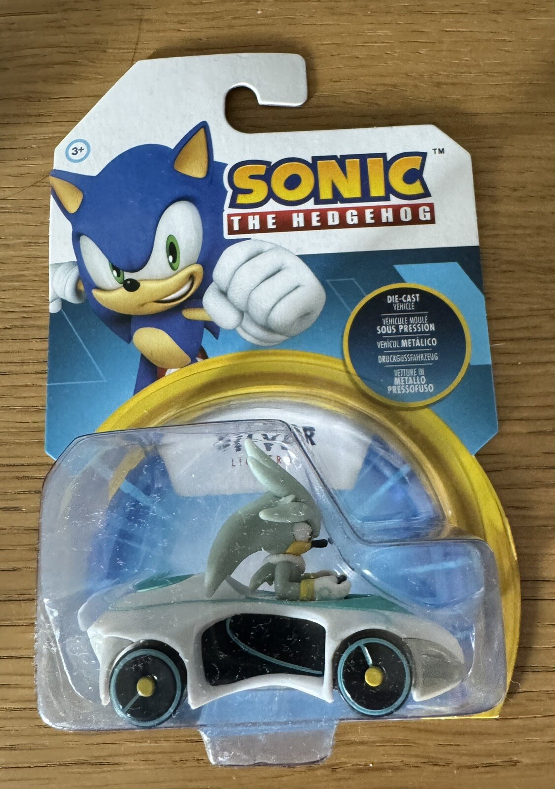 Sonic The hedgehog Silver Lightron Die-Cast Car Second Release Brand New